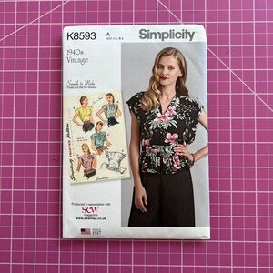 Simplicity 8593, Factory Folded Pattern